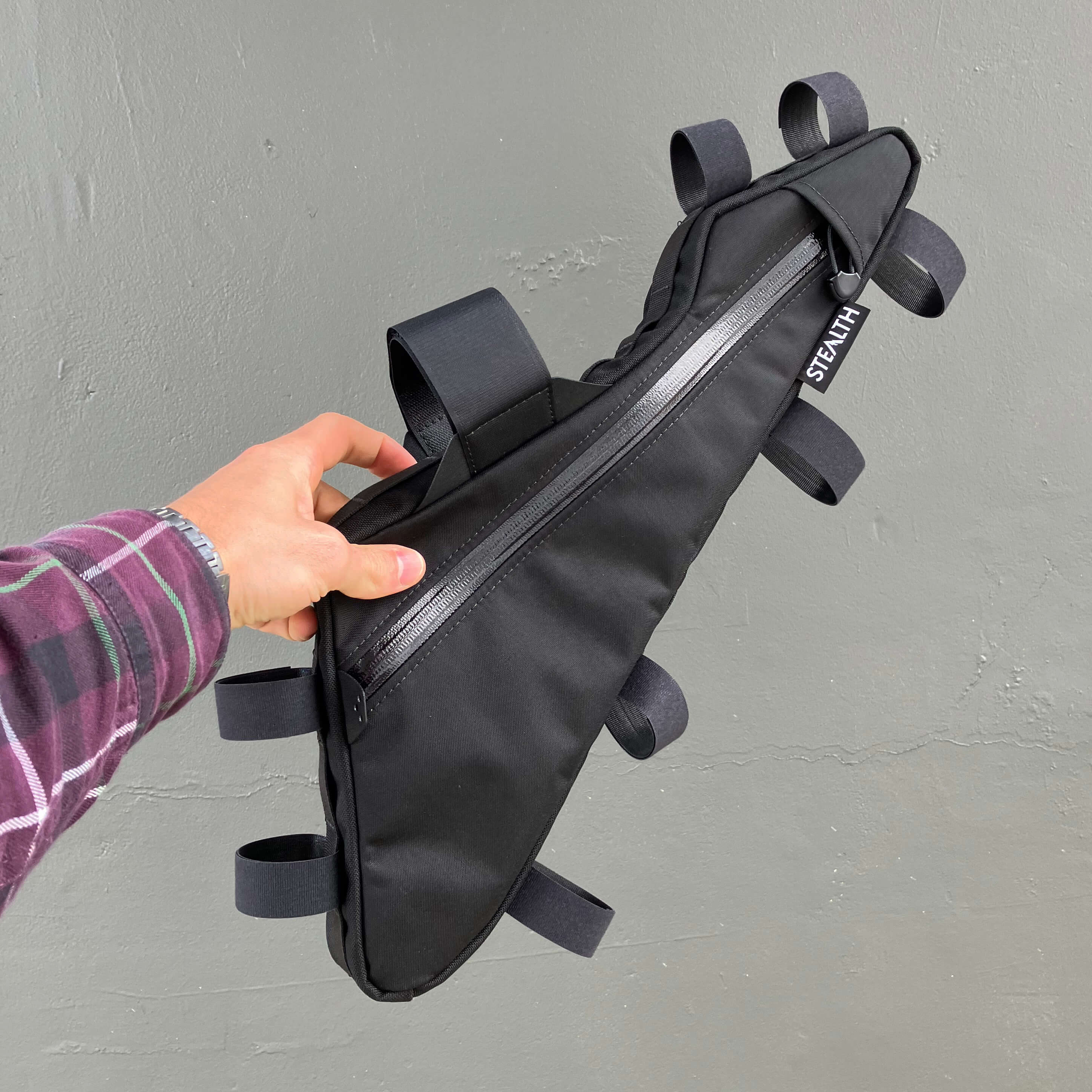 Custom frame bag for full suspension bike