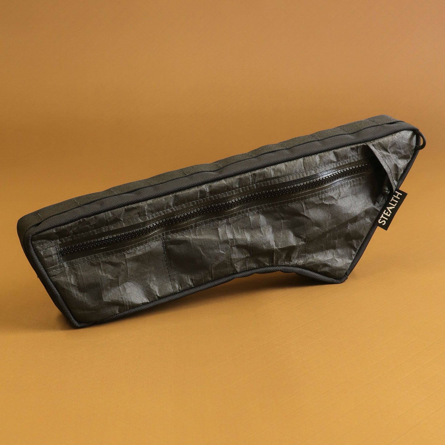 Custom half frame bag for Crowe Rishworth in Ultra200 black made by Stealth Wellington NZ