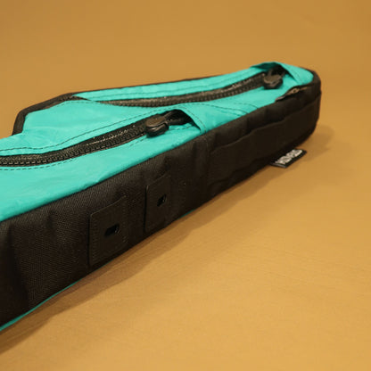 Custom full suspension frame bag for Yeti showing bolt-on attachment detail made by Stealth Wellington NZ