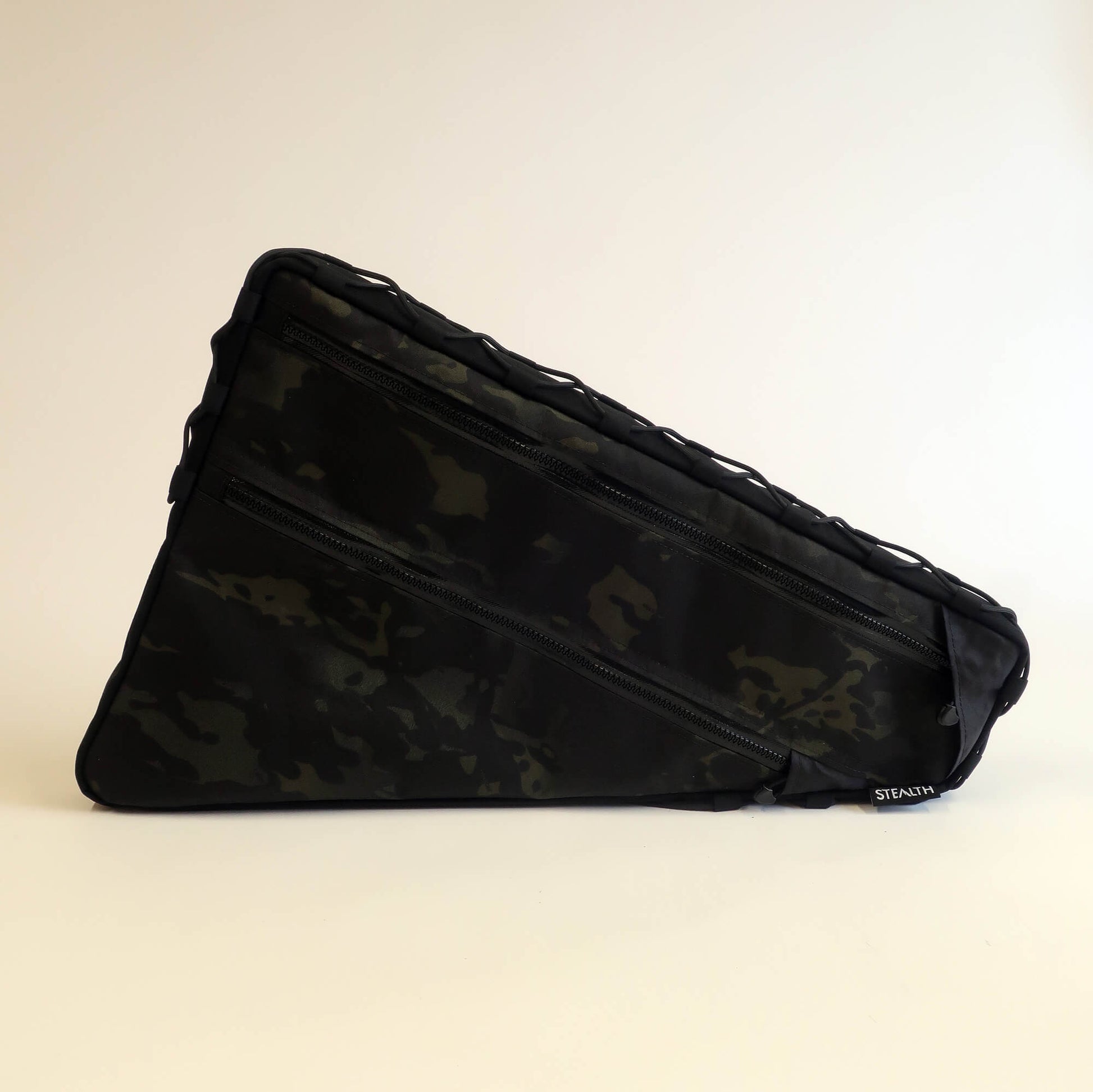 Double zip frame bag Multicam Black