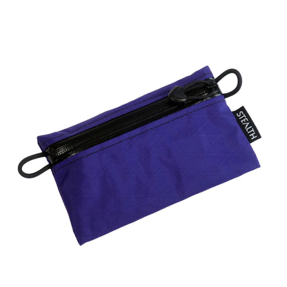 Everything Pouch in purple x-pac for phone cables and tech accessories made by Stealth Wellington NZ