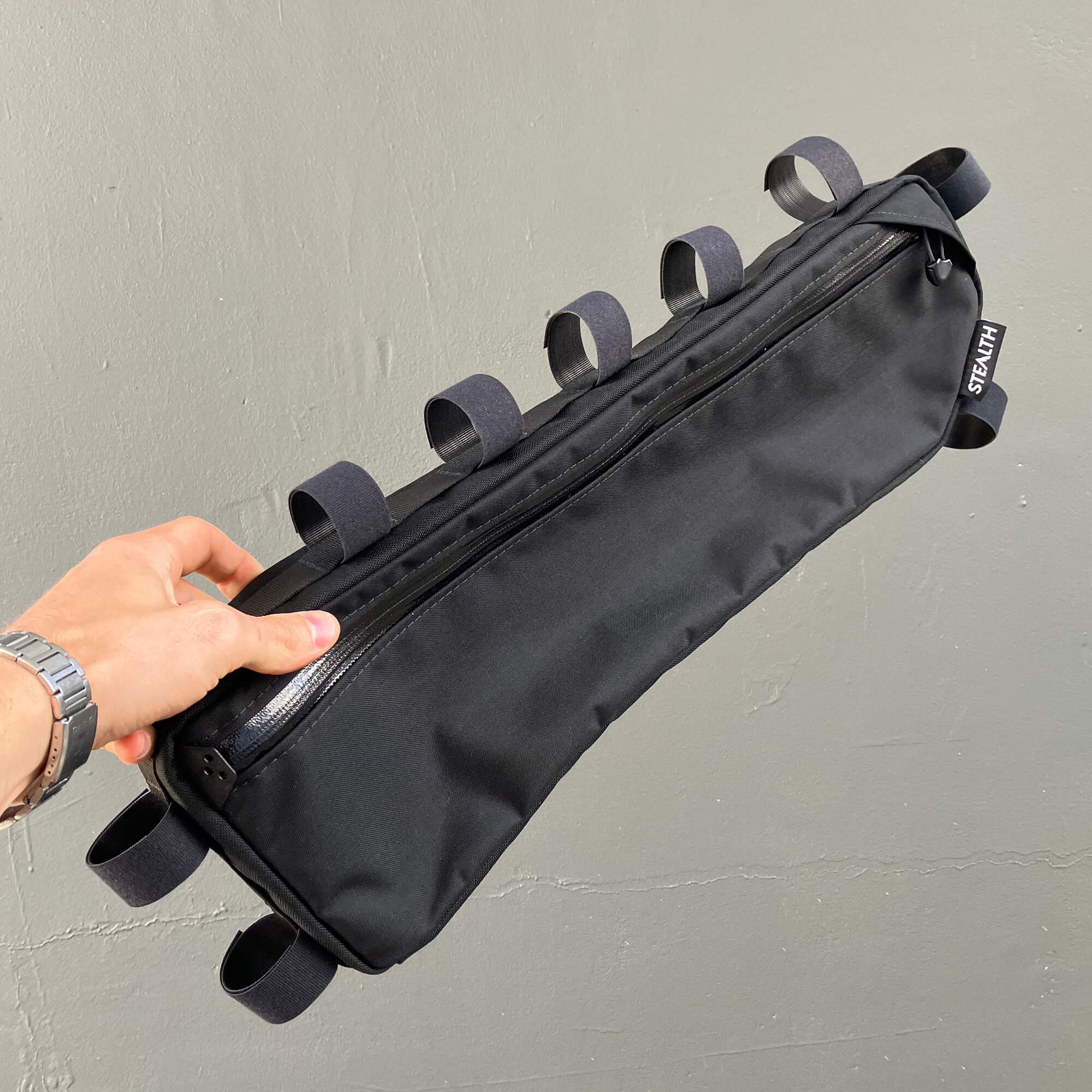 Custom half frame bag black cordura