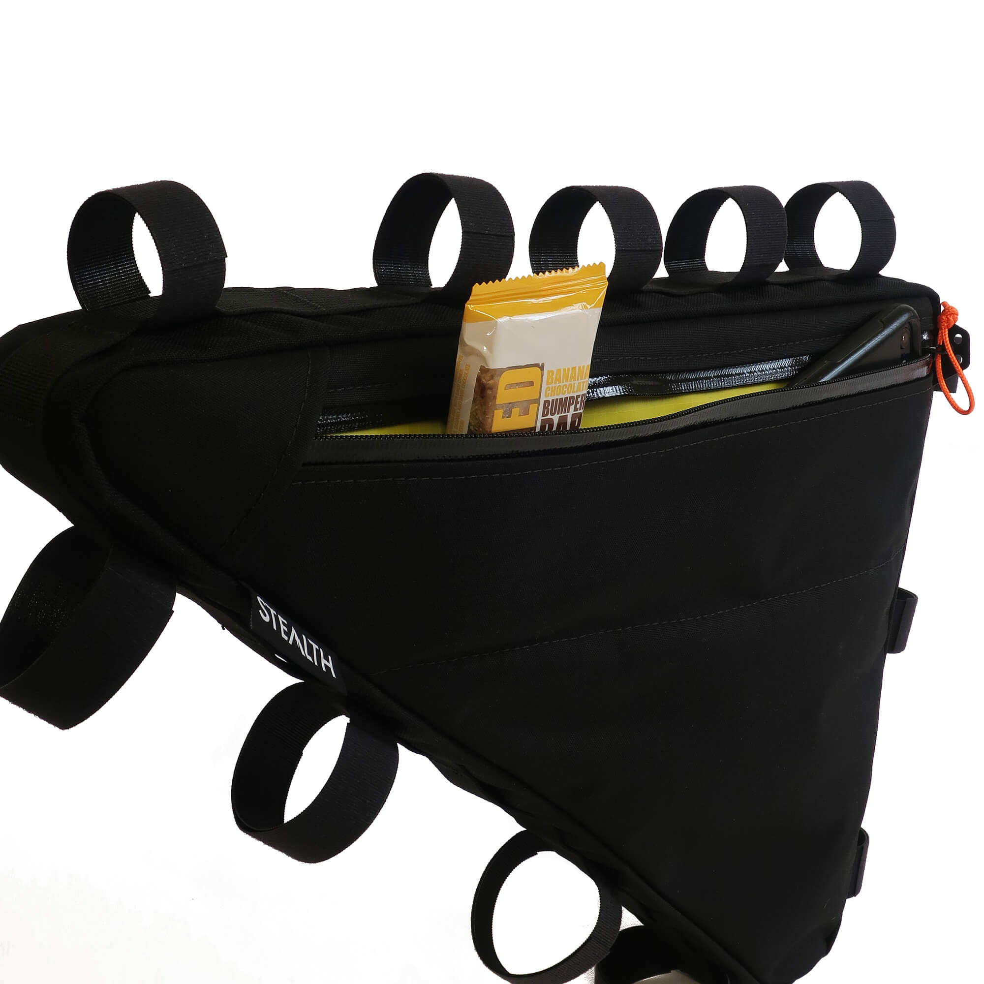 Frame bag phone pocket