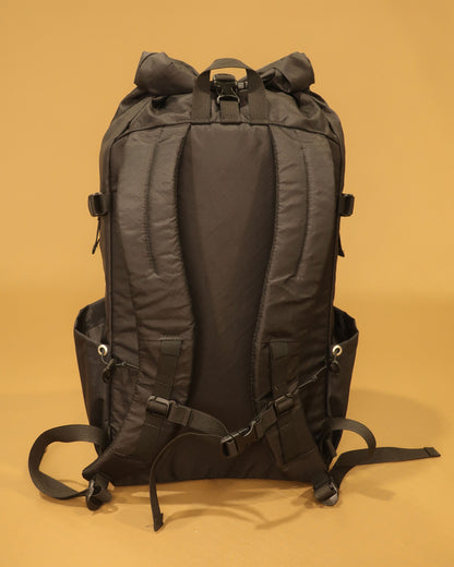 Rata 25 daypack back panel showing S-shape shoulder straps and sternum strap attachment made by Stealth Wellington NZ