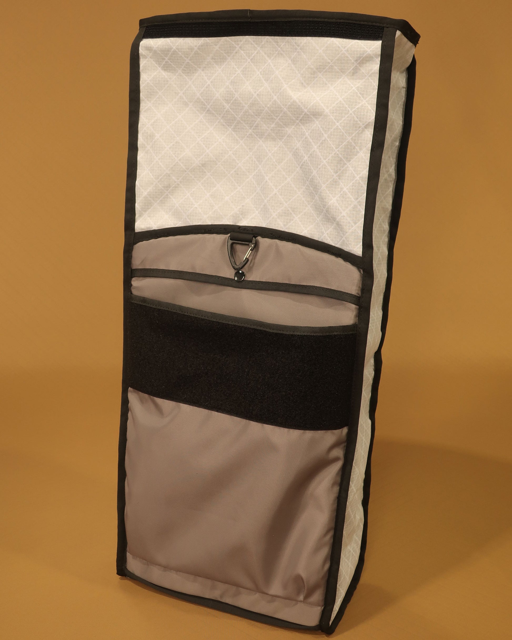 Rata 25 backpack interior showing raised laptop sleeve velcro panel and key clip made by Stealth Wellington NZ