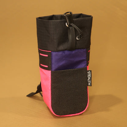 Stem Pouch V2 purple pouch with pink trim and an Ultra Stretch front pocket.