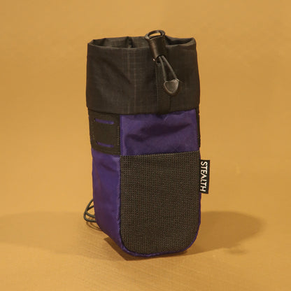 Stem Pouch V2 Purple pouch with an Ultra Stretch mesh front pocket and camlock attachment straps