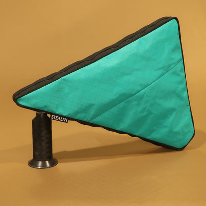 Teal EPX200 custom full frame bike bag with double zippers, handmade in New Zealand, designed for bikepacking and easy frame attachment.