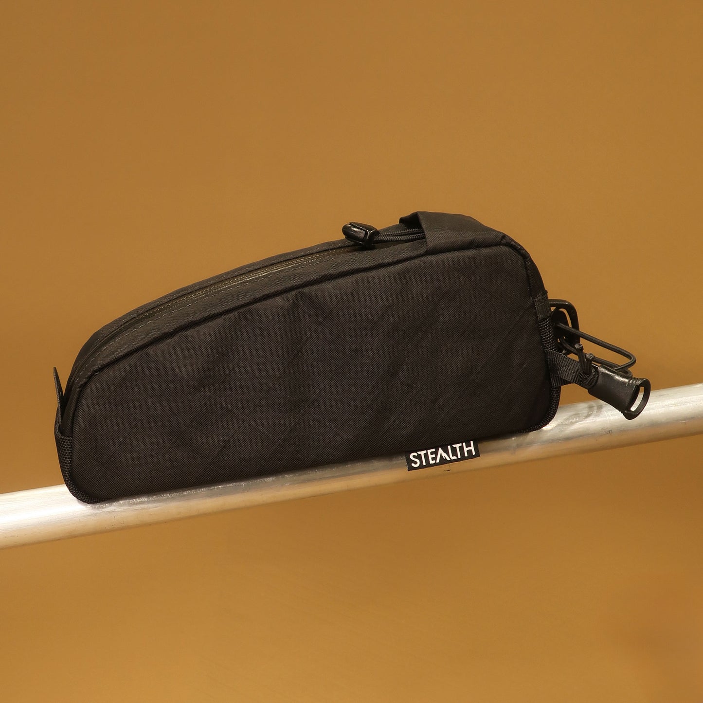 Top Loader bolt on top tube bag in black EPX200 mounted on top tube made by Stealth Wellington NZ