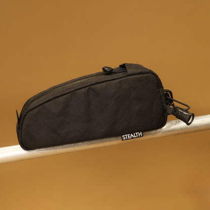 Top Loader bolt on top tube bag in black EPX200 mounted on top tube made by Stealth Wellington NZ