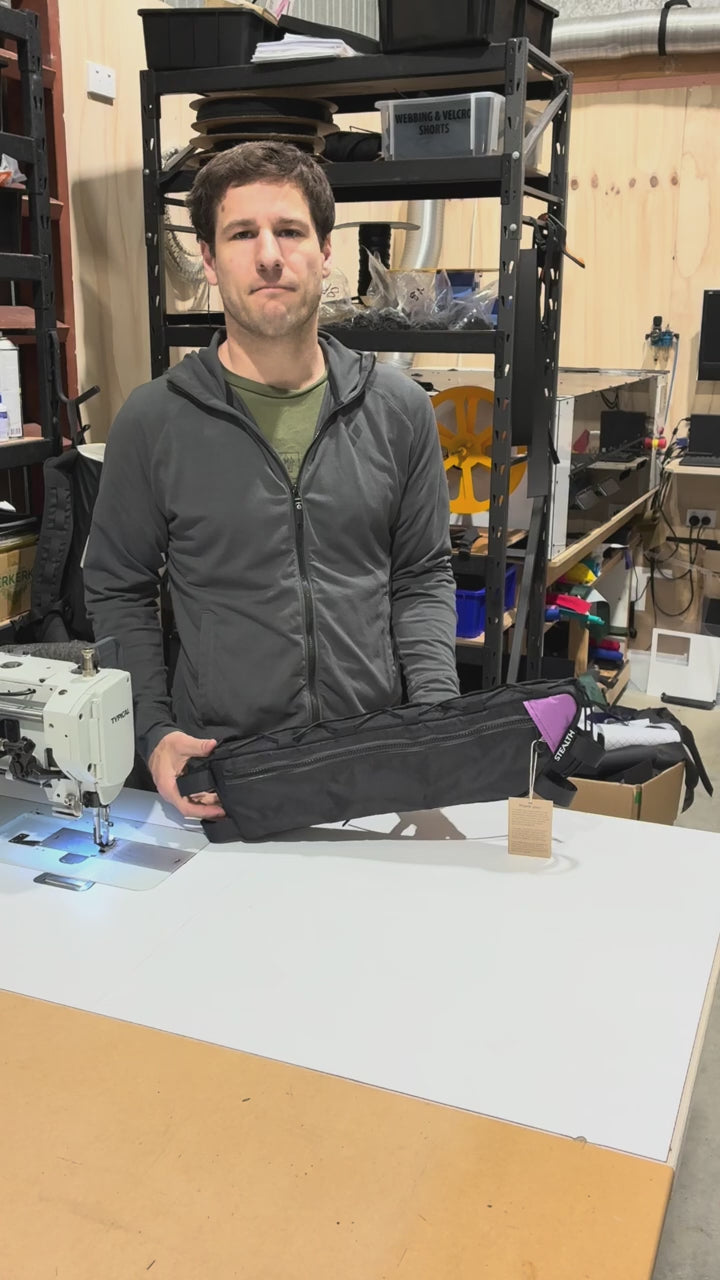 An overview of a custom half frame bag for a Surly Midnight Special