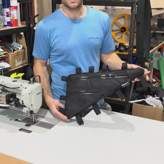 Overview of a custom frame bag for a Giant XTC Advanced