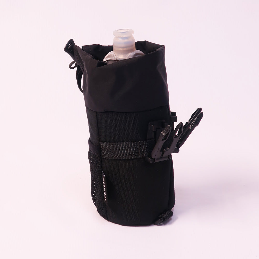Bottle pouch with webbing attachments