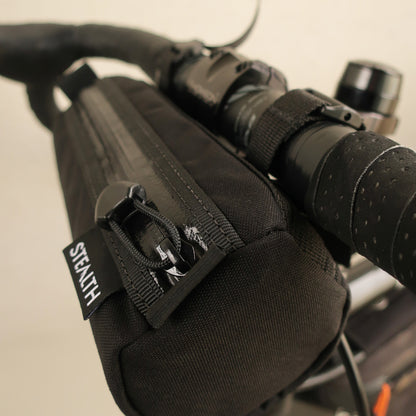 Kebag small handlebar bag mounted on bike handlebars made by Stealth Wellington NZ
