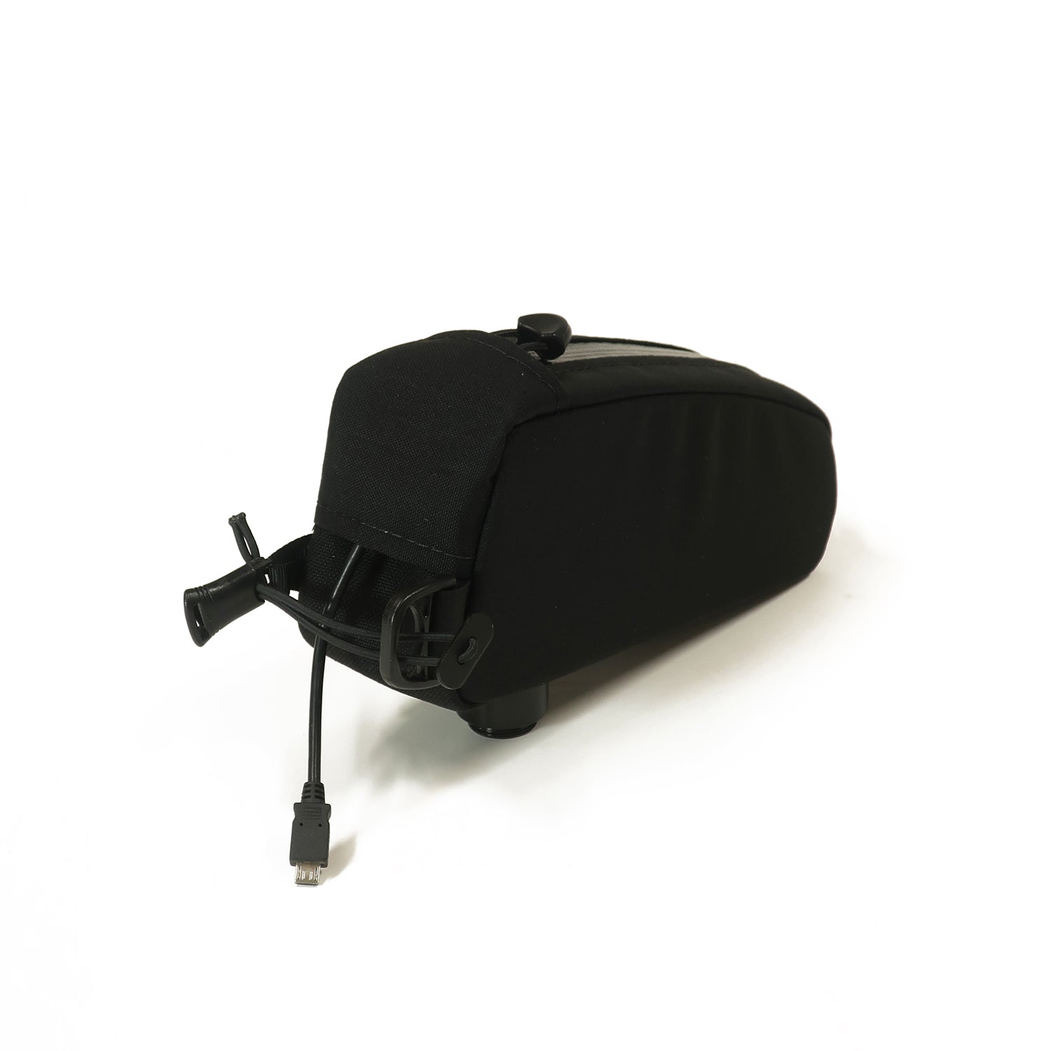 Bolt on top tube bag cable port